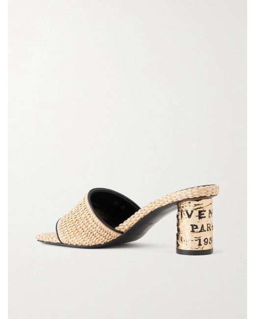 Givenchy Natural Tape Raffia Mules