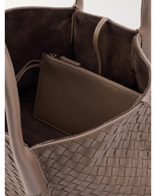 Bottega Veneta Natural Pinacoteca Small Intrecciato Leather Tote
