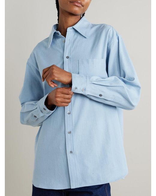 B Sides Blue Ramona Cotton-Flannel Shirt