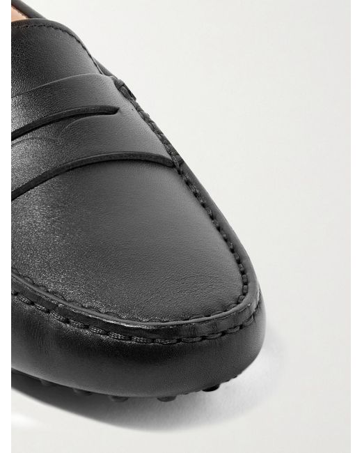 Tod's White Gommino Leather Loafers
