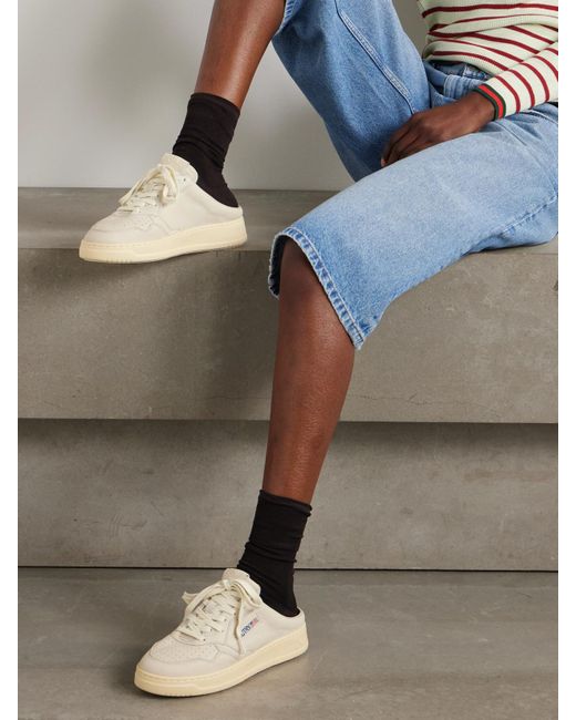 Autry Natural Medalist Mule Sneakers Aus Leder