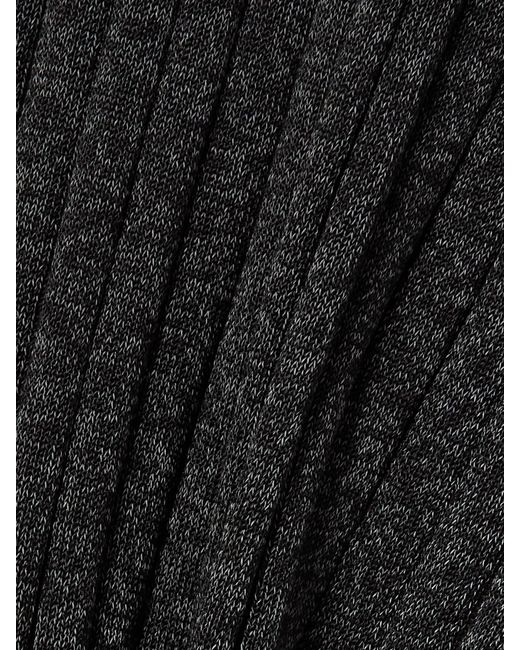 Dion Lee Black Cutout Ribbed-Knit Sweater