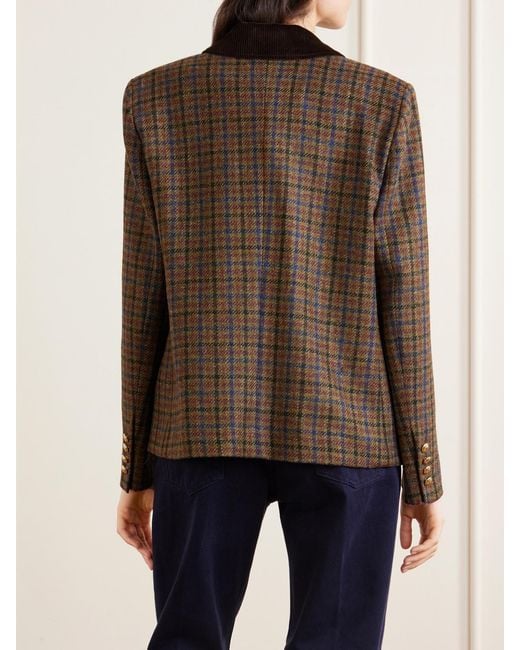 Blazé Milano Brown Checked Wool Blazer