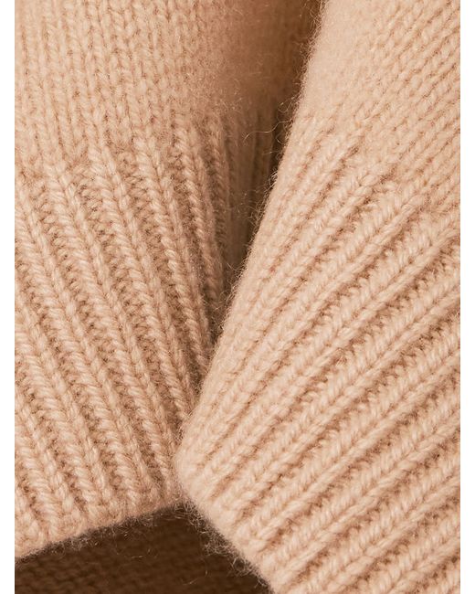 The Elder Statesman Natural Cropped Cashmere Hoodie