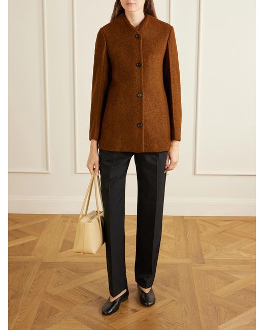 Jil Sander Brown Mélange Wool Jacket