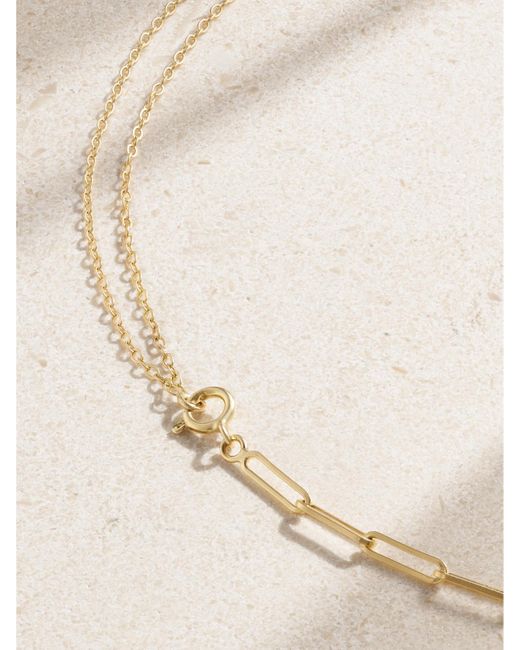 Collier En Or Jaune Et Blanc 18 Carats (750/1000) Et Diamants Yvonne Léon en coloris Natural
