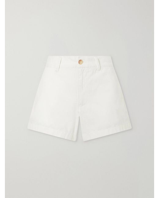 Polo Ralph Lauren White Cotton-Twill Shorts