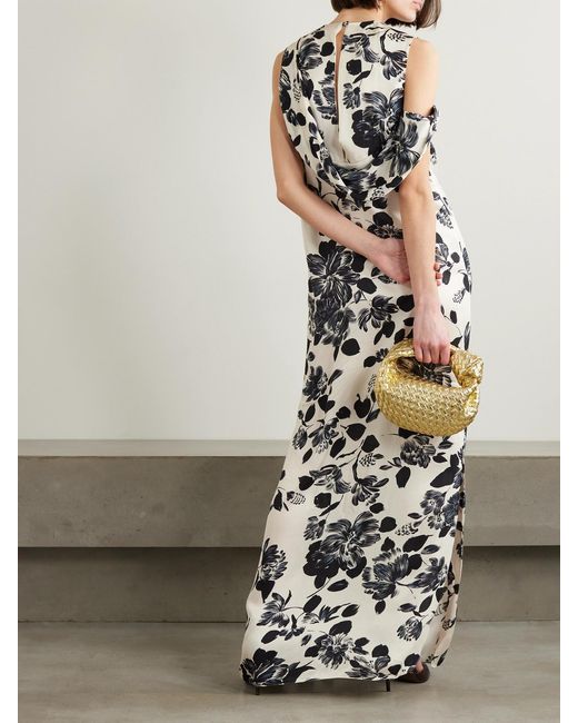 Emilia Wickstead White Drifa Ruffled Floral-print Twill Maxi Dress