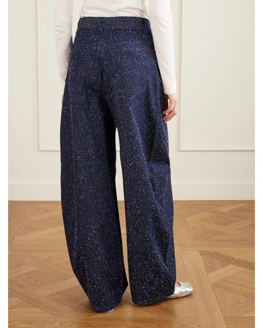 Jacquemus Blue Ovalo High-Rise Barrel-Leg Jeans