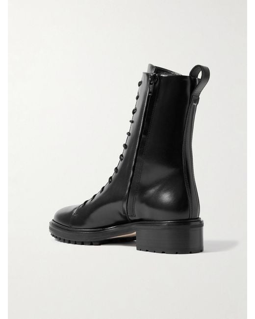 Aeyde Black Isa Leather Ankle Boots
