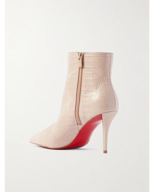 Christian Louboutin Natural Miss Z 80 Ankle Boots Aus Leder
