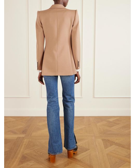 Blazer À Double Boutonnage En Gabardine De Laine Chloé en coloris Natural