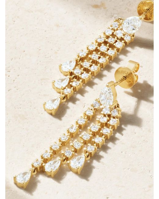 Anita Ko Natural Fringe 18-Karat Diamond Earrings