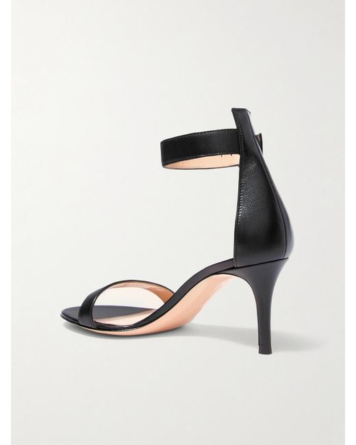 Gianvito Rossi Black Portofino 70 Leather Sandals
