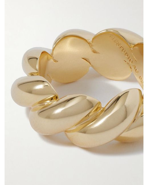 LIE STUDIO Natural The Christine-Plated Ring