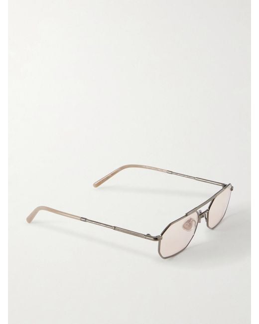 Brunello Cucinelli Natural Aviator-Style Titanium Optical Glasses