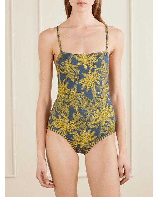 Eres Green Tropical Printed Swimsuit
