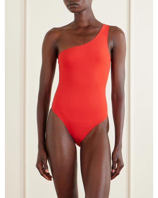 Lido Red Ventinove One-Shoulder One-Piece