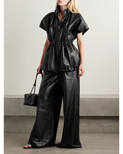 Norma Kamali Black Elephant Hose Mit Weitem Bein