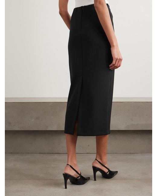 Max Mara Black Brandy Jersey Midi Skirt