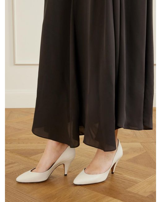 Jude White Haze 80 Leather Pumps