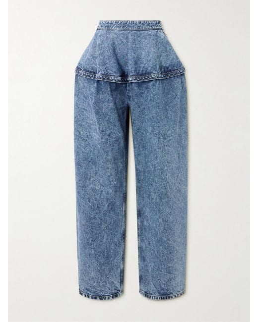 Alaïa Blue Wide-Leg Jeans