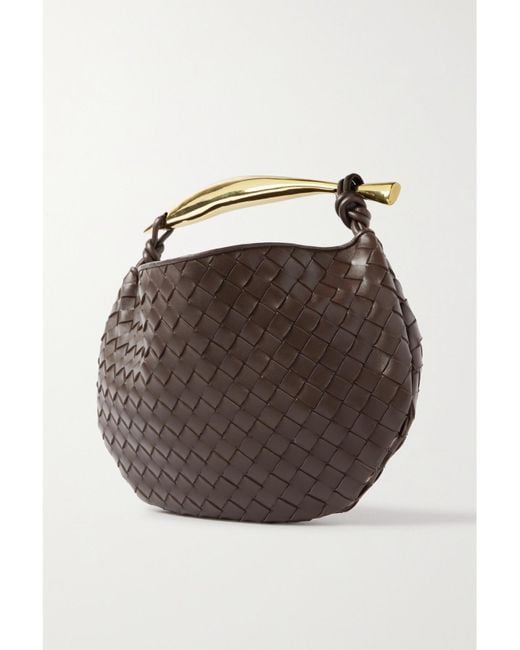 Bottega Veneta Brown Sardine Small Intrecciato Leather Tote