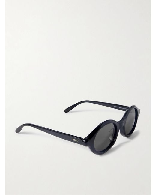 Loewe Black Round-Frame Acetate Sunglasses