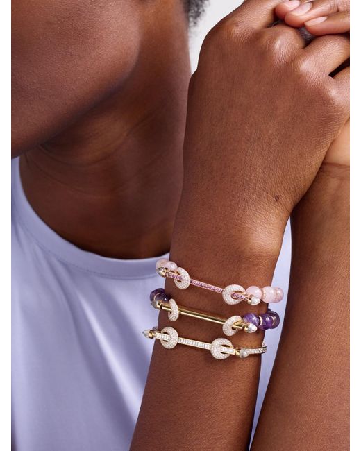 ANANYA Pink Chakra 18-Karat Multi-Stone Bracelet
