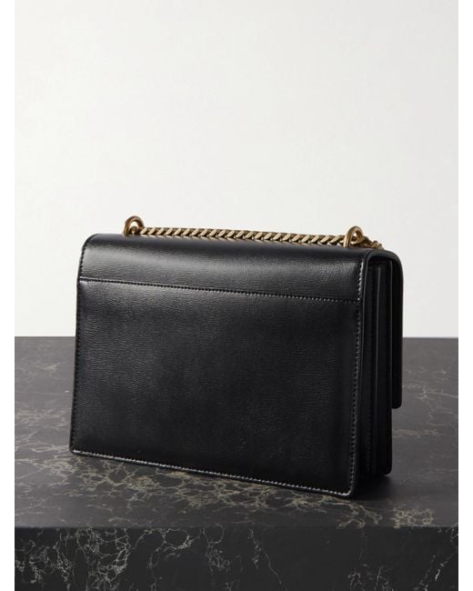 Saint Laurent Black Sunset Medium Leather Shoulder Bag