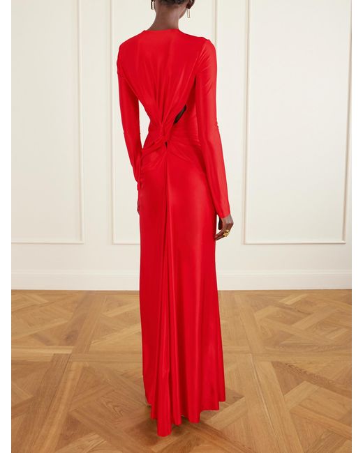 Victoria Beckham Gathered Satin Gown