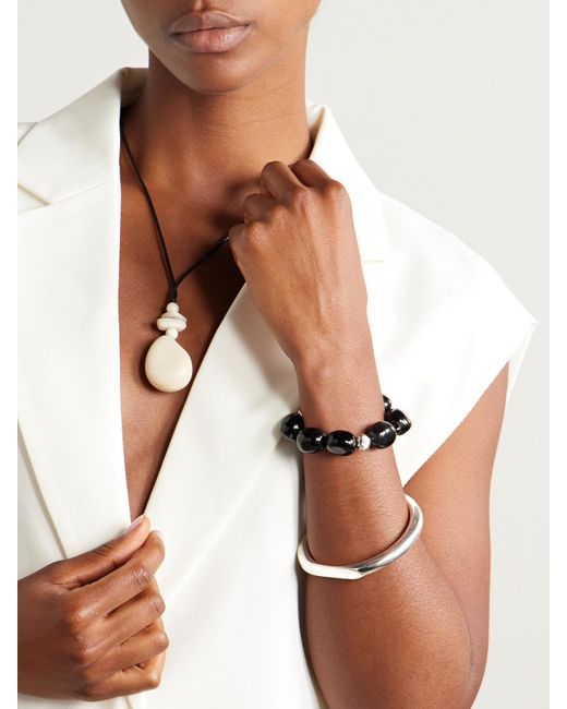 Agmes Black Dara Sterling Onyx Bracelet