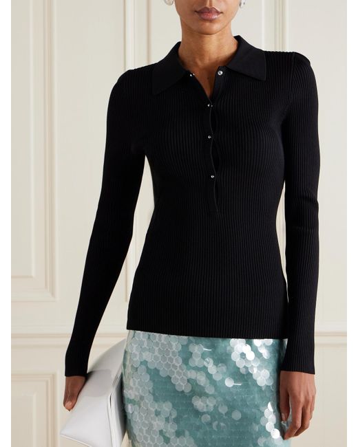 16Arlington Black Cisca Rippstrickpullover