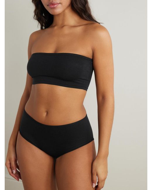 Alaïa Black Stretch-Jersey Bandeau Bra And Briefs Set