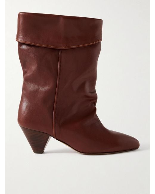 Isabel Marant Brown Dalby Leather Ankle Boots