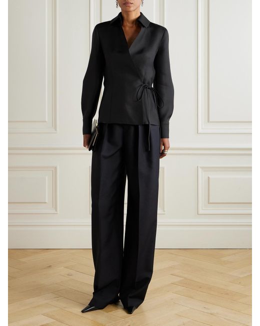 Carolina Herrera Black Silk Blouse