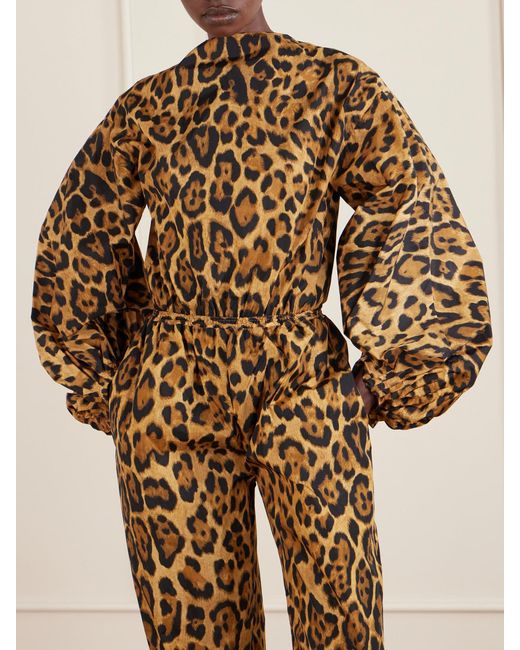 Alaïa Natural Leopard-Print Shell Bodysuit