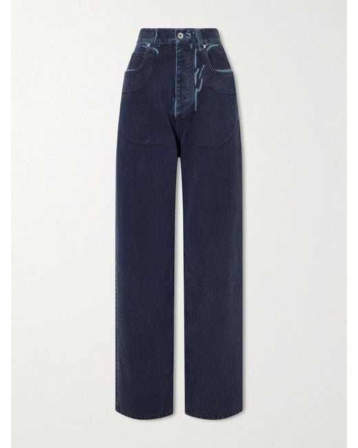 Bottega Veneta Blue Overdyed Straight-Leg Jeans
