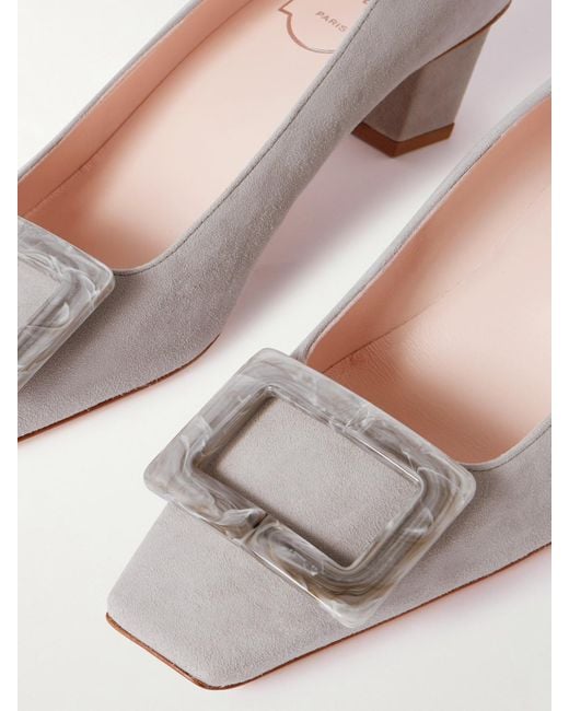 Escarpins En Daim À Ornements Belle Vivier 45 Roger Vivier en coloris Natural