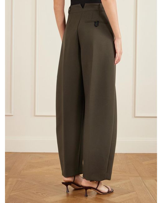 Jacquemus Green The Ovalo Pleated Crepe Pants