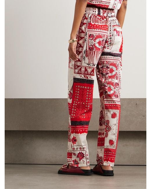 Isabel Marant Red Fedora Pants