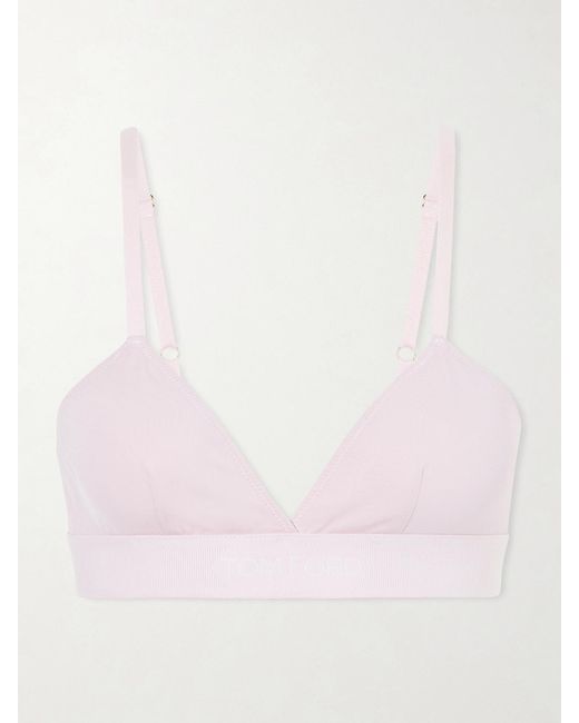 Tom Ford Pink Stretch-Modal Jersey Soft-Cup Triangle Bra