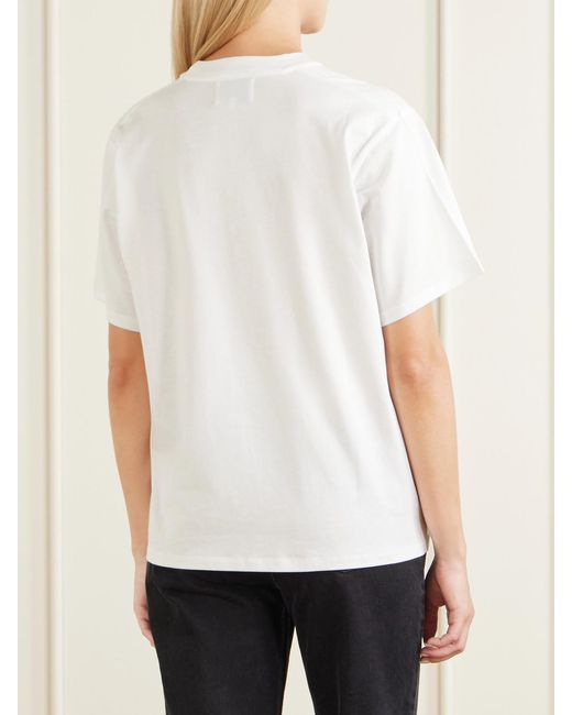 Loulou de Saison White Telanto Supima Cotton-Jersey T-Shirt