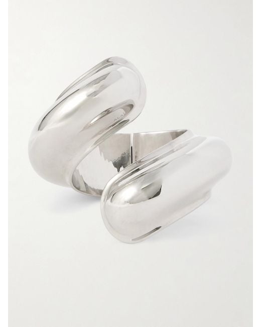 Alaïa White Silberfarbene Armspange
