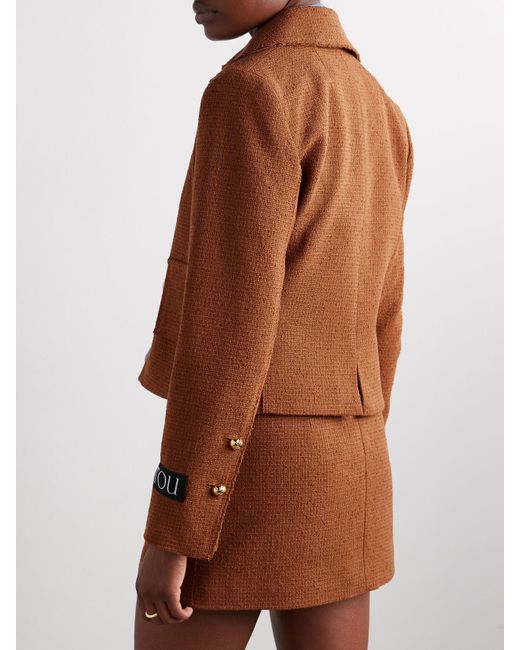 Patou Brown Jacke Aus Tweed Aus Einer Wollmischung