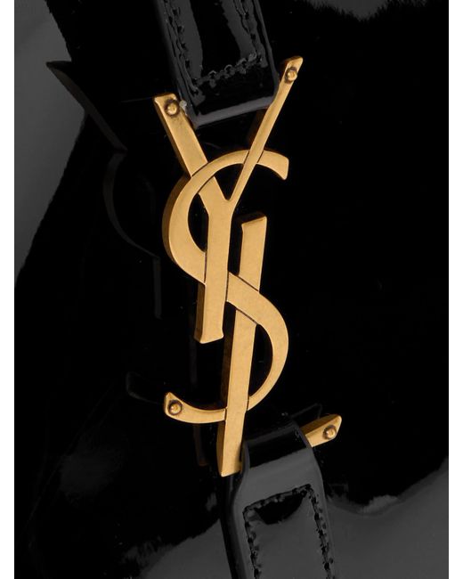 Saint Laurent Black Le 5 À 7 Mini Patent-Leather Shoulder Bag