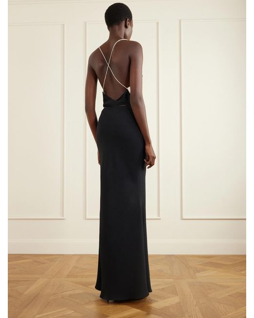 Tom Ford Black Enverse Satin Maxi Skirt