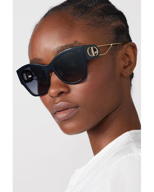 Square-frame gold-tone sunglasses