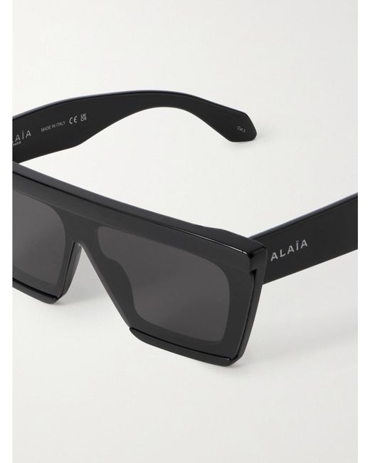 Alaïa Black D-Frame Acetate Sunglasses