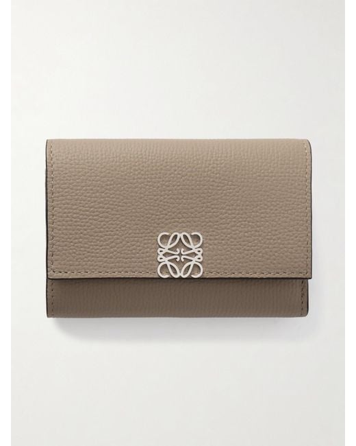 Loewe Natural Anagram Textured-Leather Wallet